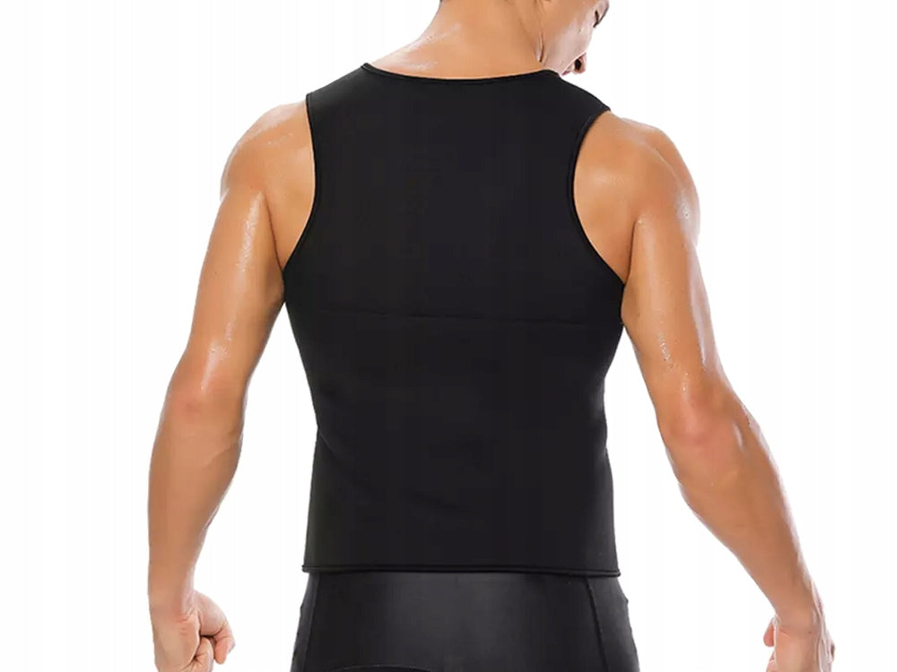 Maiou fitness din neopren de barbati, Zola®, pentru slabit, negru/verde, marimea L Maiou fitness din neopren de barbati, Zola®, pentru slabit, negru/verde, marimea L